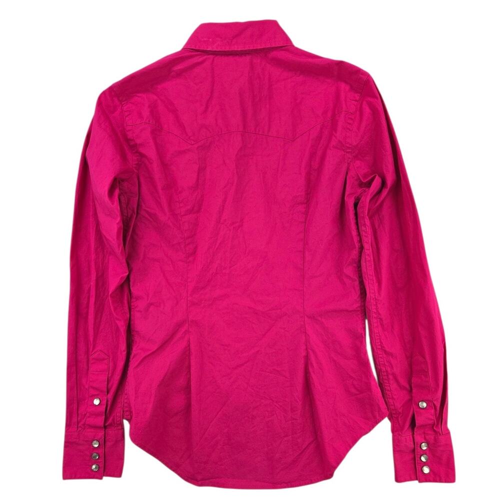 Ralph Lauren | Bright Pink, Western Style Shirt w/Pearl Snaps | Size 2 - Picture 4 of 5